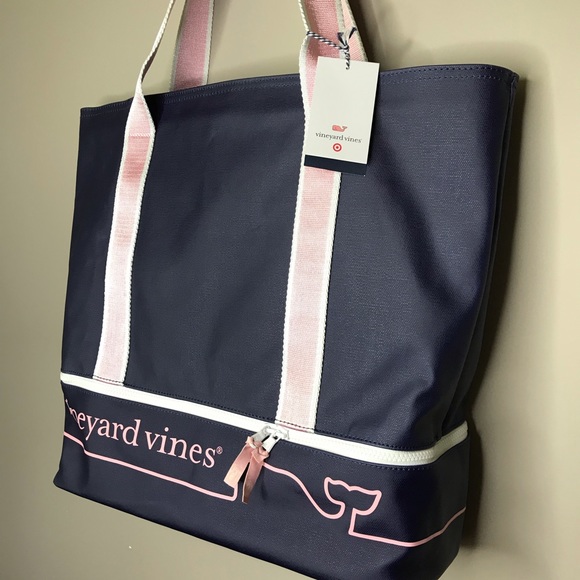 Vineyard Vines Target Whale Line Beach Bag Navy - Picture 3 of 7